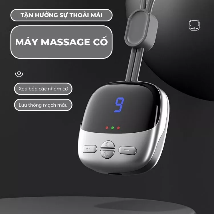 Người dùng đeo máy massage SiaaSoo, thiết kế nhỏ gọn