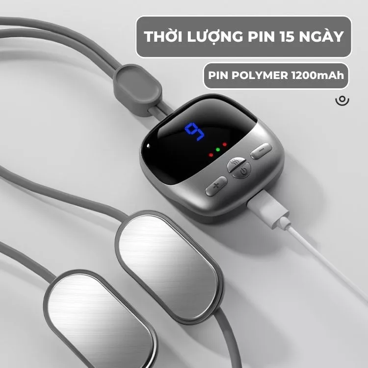 Pin Polymer 1200mAh, thời lượng sử dụng 15 ngày